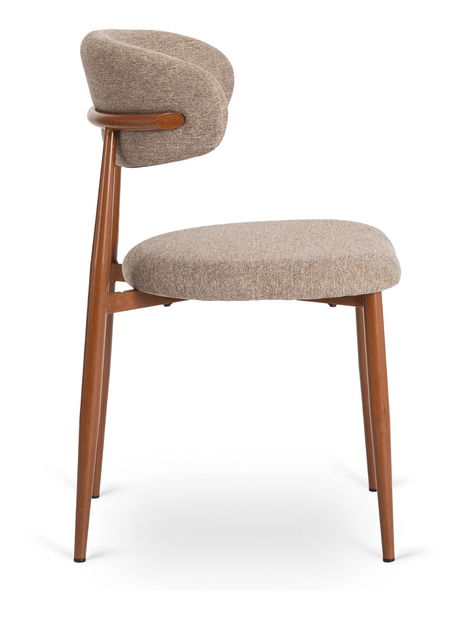 Blagovaonska stolica Fabinko (bež + orah) 