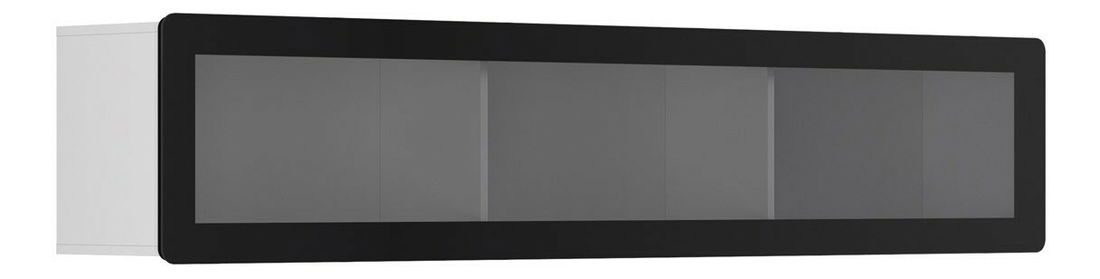 Vitrína na stenu BRW Possi Light SFW1WK/4/20 (biela) (s osvetlením)