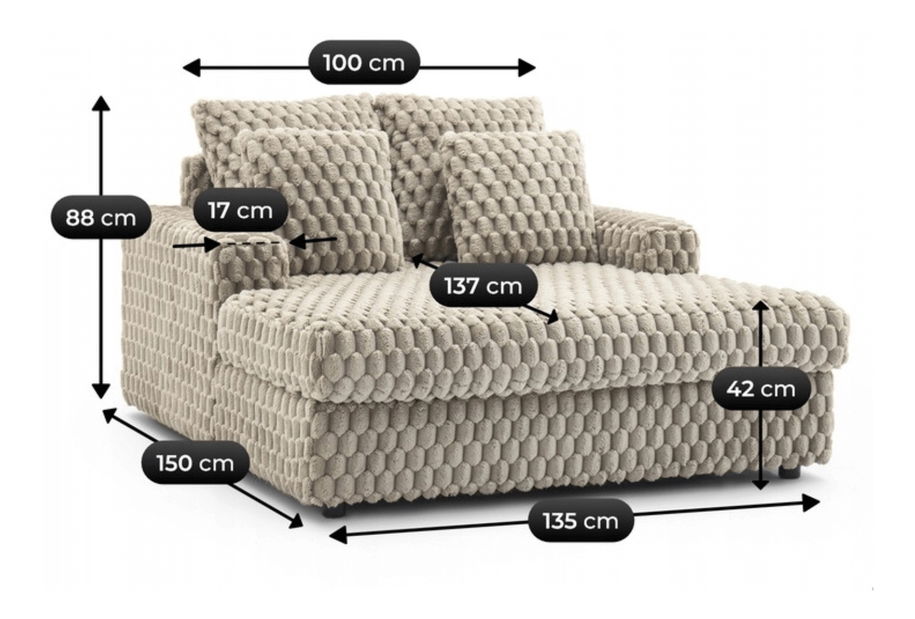 Kreslo Kasparov (béžová svetlá) 