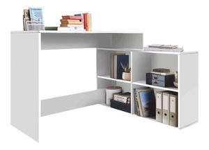 Kutni PC stolić Kinsley (bijela)