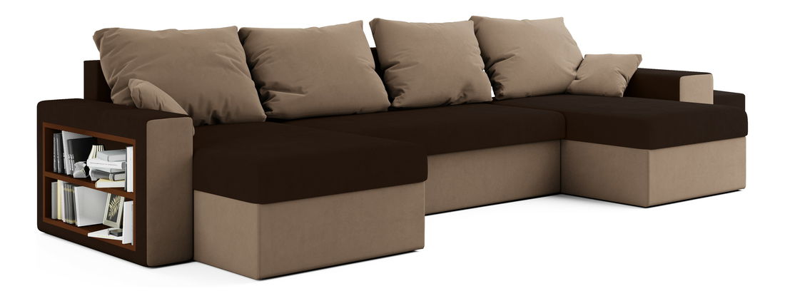 Kutna garnitura Baltimore (smeđa + crna)