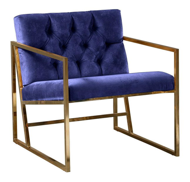 Kreslo Oslanossi (tmavomodrá + zlatá)