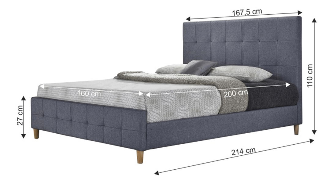 Manželská posteľ 160 cm Balren (s roštom)