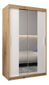 Šatníková skriňa 120 cm Toki 1 (Dub artisan + Biela matná)