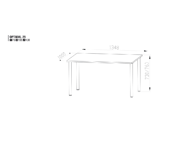 Písací stolík Optimal 29