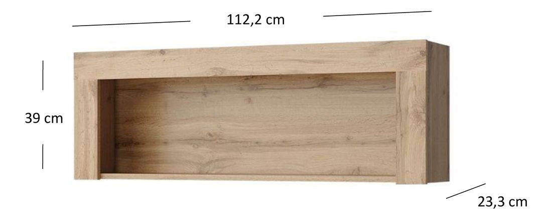 Fali regál Mirella 110 (wotan tölgy)