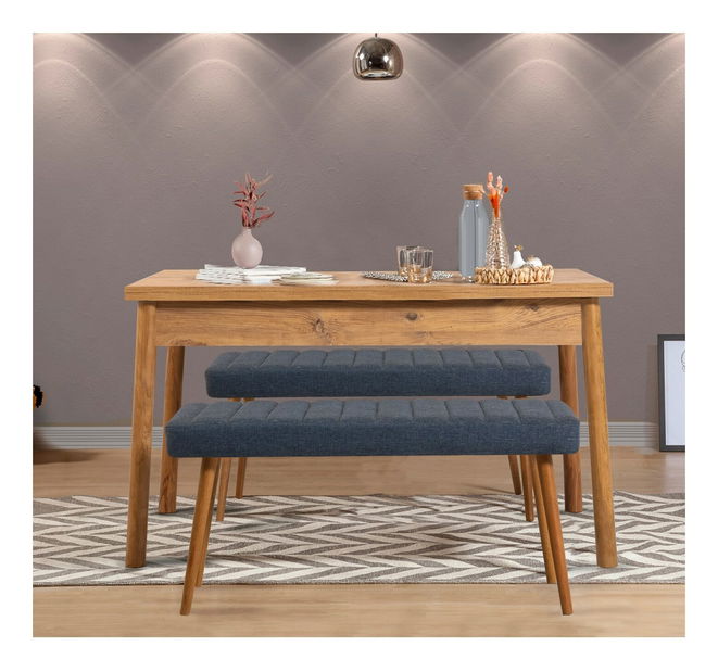 Set mobilier sufragerie Contigo (Pin + albastru)