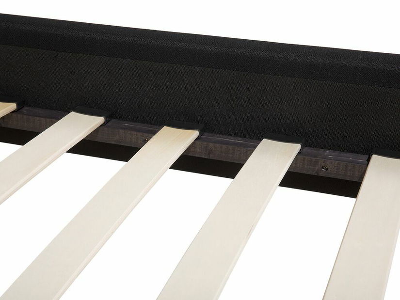 Manželská posteľ 180 cm COLLETTE (s roštom) (čierna)