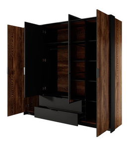 Ormar za garderobu Chollie 220 (kesten + antracit)