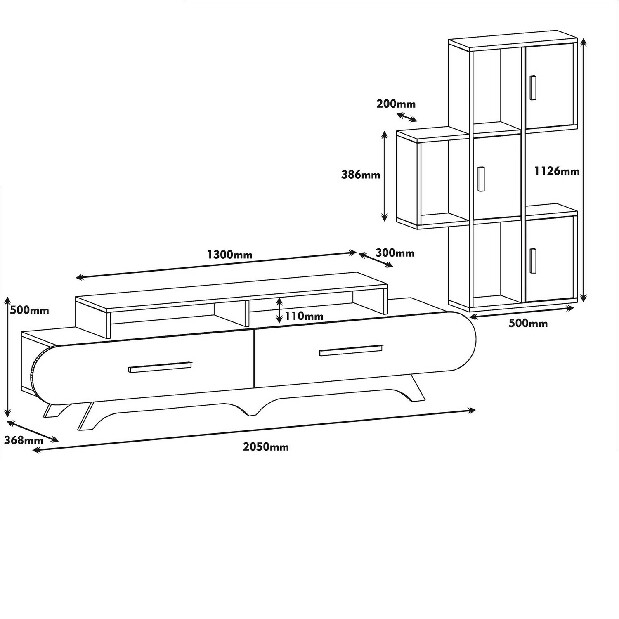 Mobilier living Flaire (Nuc + Galben)