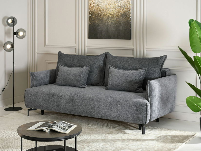 Pohovka dvojsedačka Medio (sivá + čierna)