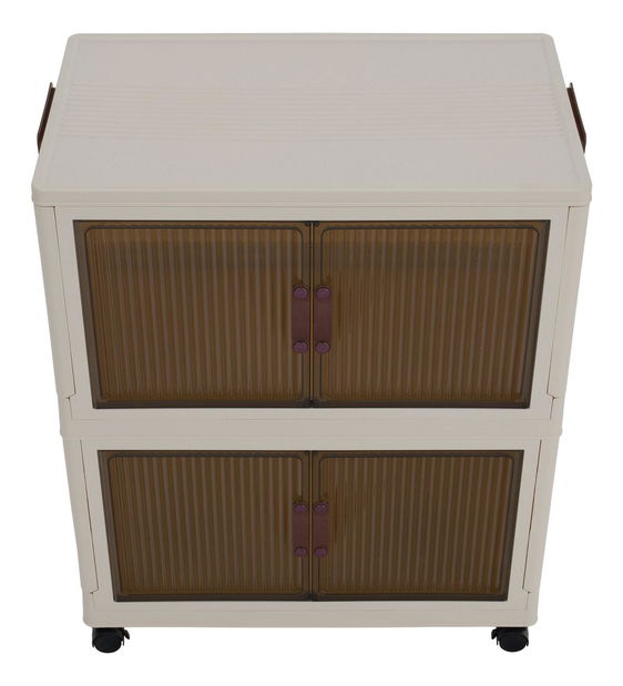 Ormarić Pillia 1 (bijela + smeđa)