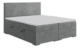 Jednostruki krevet boxspring 120 cm Lemmy (beton) (s madracem i prostorom za odlaganje)