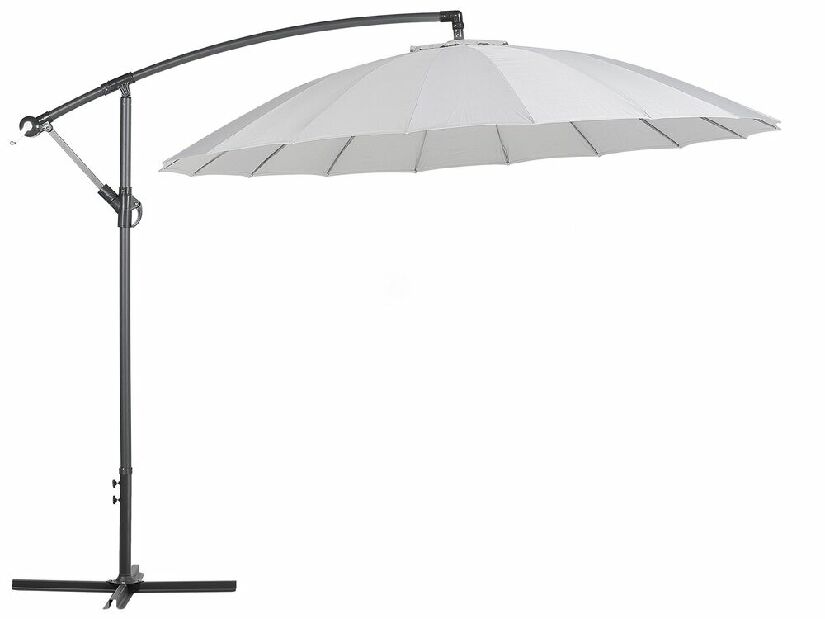 Umbrelă de grădină 268 cm CALISA II (poliester) (gri deschis)