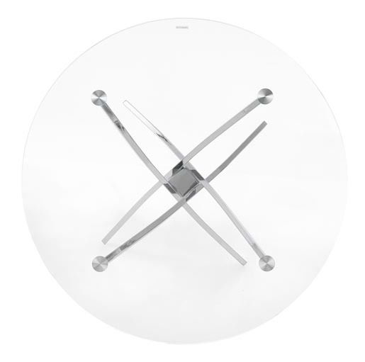 Blagovaonski stol Raunds (za 4 osobe) (transparentna + krom)