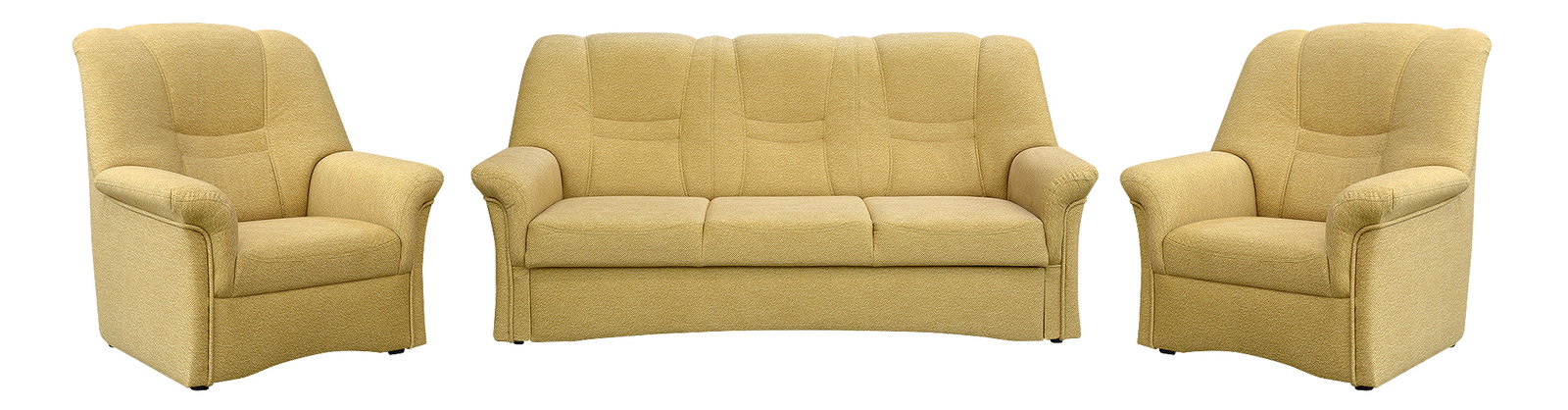 Set extensibil canapea fotolii 3+1+1 Aduna (galben)