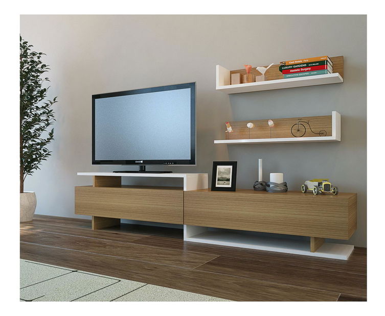 Mobilier living Alcaraz (teak + alb)