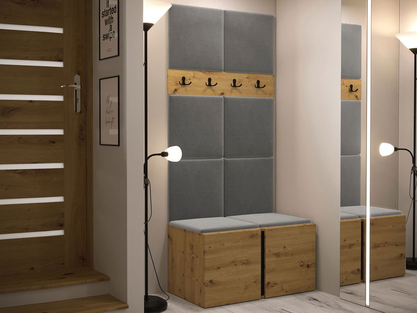 Predsieň Timothy IV (dub artisan + dub artisan + čierna) (Manila 16)