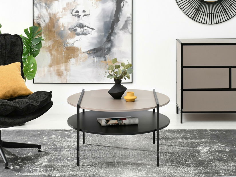 Măsuță de cafea Dario (bej + negru)