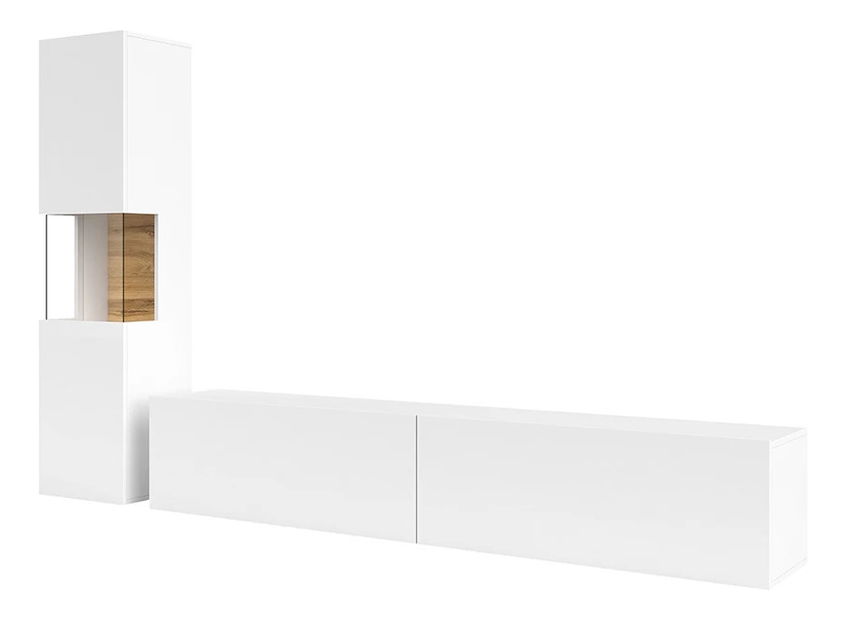 Mobilier living Avernic Typ 09 (alb + stejar wotan)