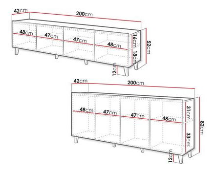 Mobilier living Dimiko (negru)