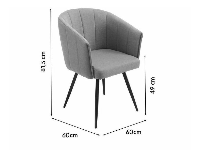 Scaun sufragerie Spack (bordo + gri)