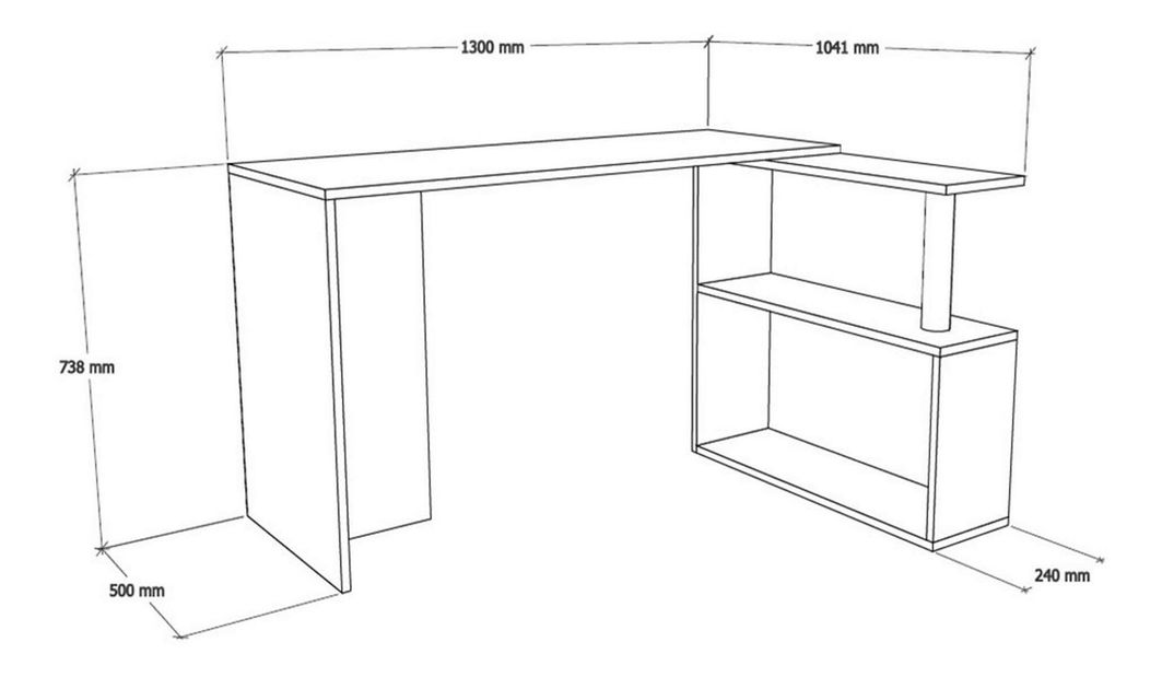 Masă PC Ceico (Pin atlantic)