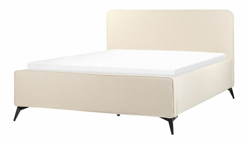 Pat matrimonial 160 cm Vardiel (bej) (cu somieră)