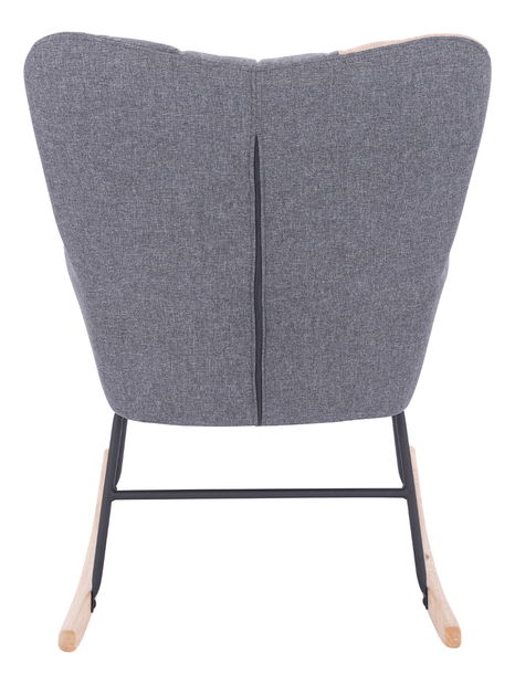 Dizajnové hojdacie kreslo Kerem (sivá + béžová)