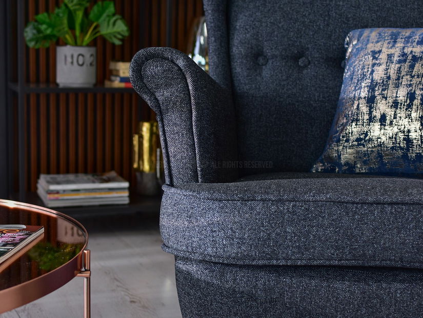 Kreslo ušiak Margis (sivá)