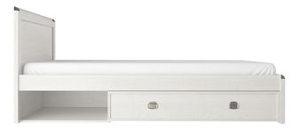 Pat de o persoană 90 cm Marlene 1S (Pin vintage) (cu somieră)