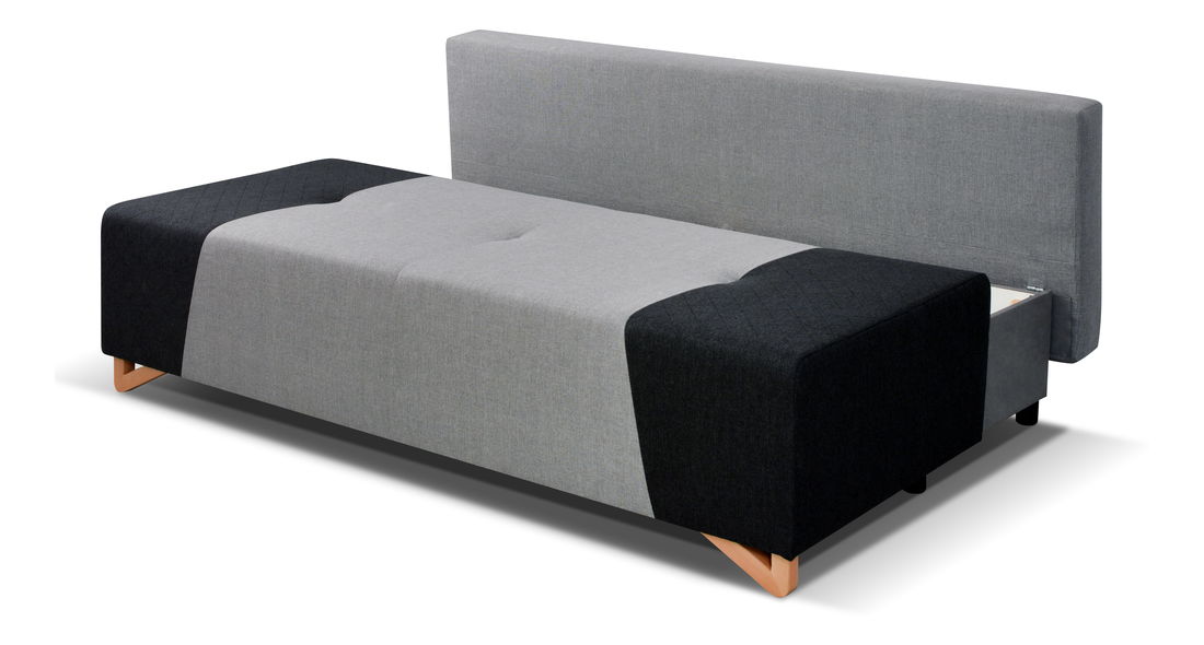 Háromszemélyes kanapé Rina (szürke + fekete)