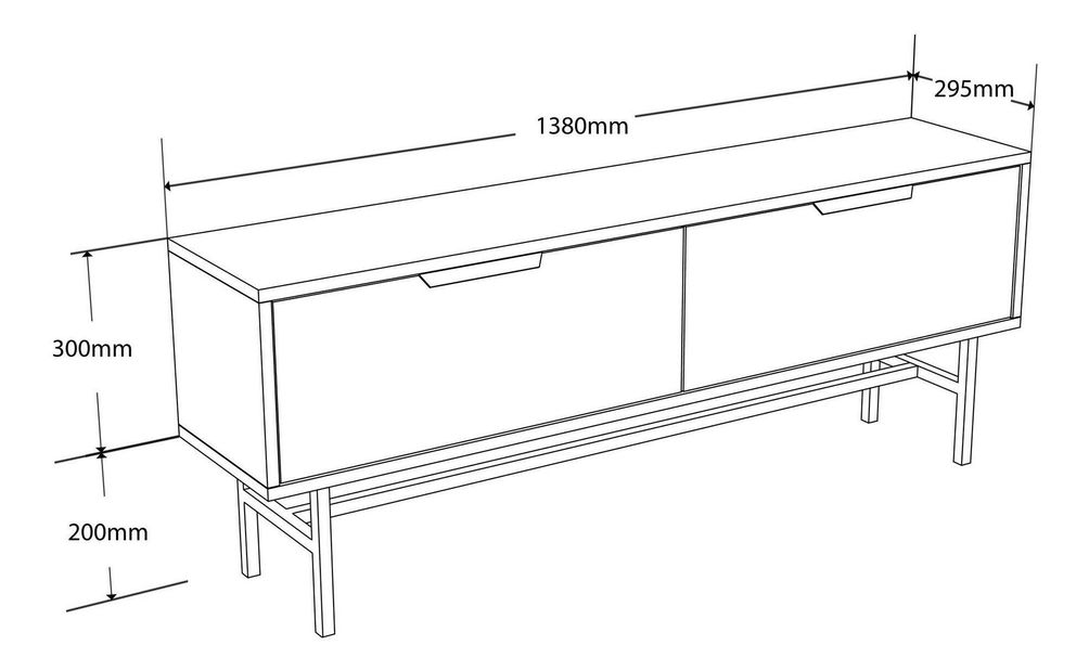 TV stolík/skrinka Nerros (čierna)