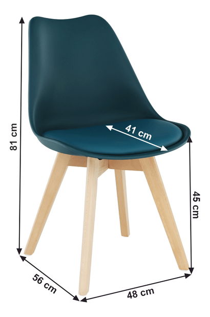 Scaun de sufragerie Bralla 2 (albastru)