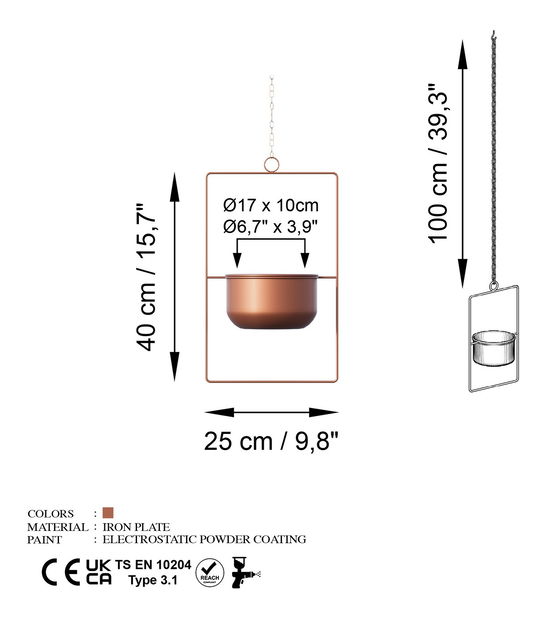Vas decorativ Prepare (cupru)