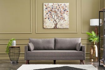 Canapea Canapea trei locuri Bellina (maro)