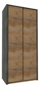 Šatníková skriňa Modestus S2D (dub lefkas tmavý + smooth sivý)