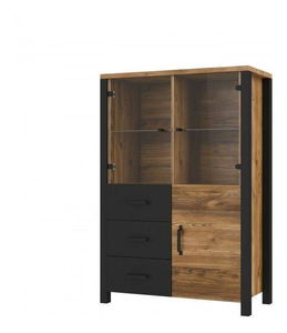 Vitrină Olan 3D3S (appenzeller + Negru)