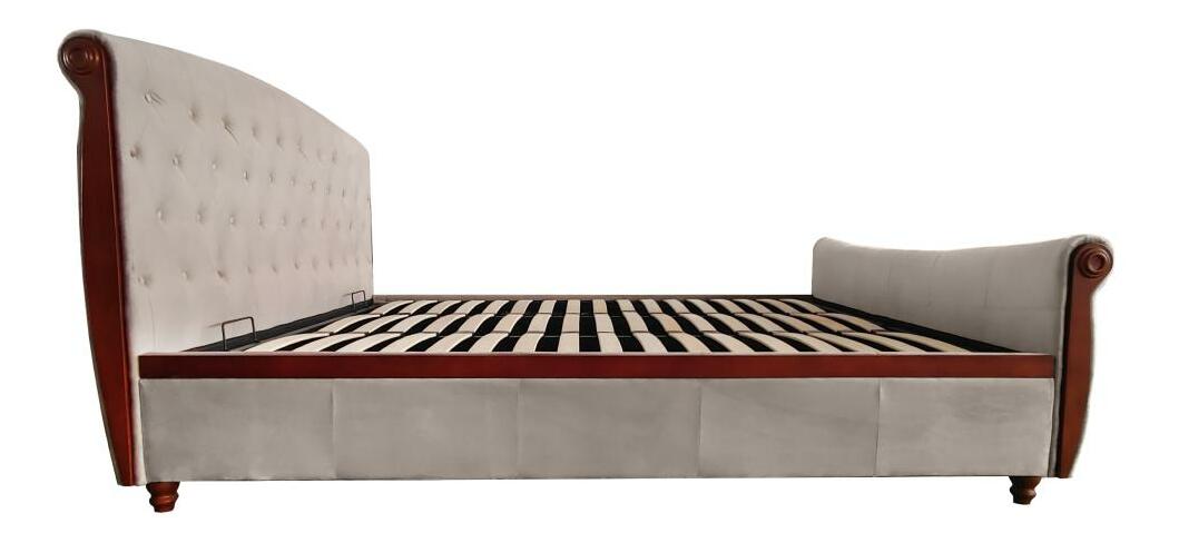 Manželská posteľ 180x200 cm Bretto (sivohnedá)Taupe Velvet látka)