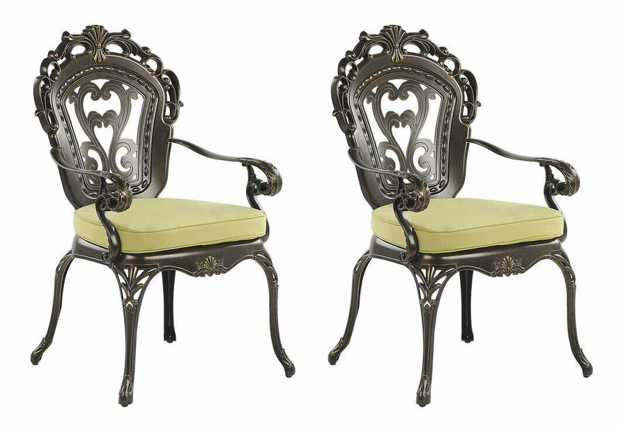 Set vrtnih stolica 2 kom. SAPRENA (aluminij) (smeđa)