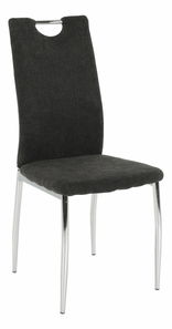 Scaun de sufragerie Odile new (gri maro + Crom)