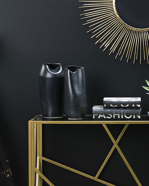 Váza AZEMMOUR 33 cm (sklolaminát) (čierna)