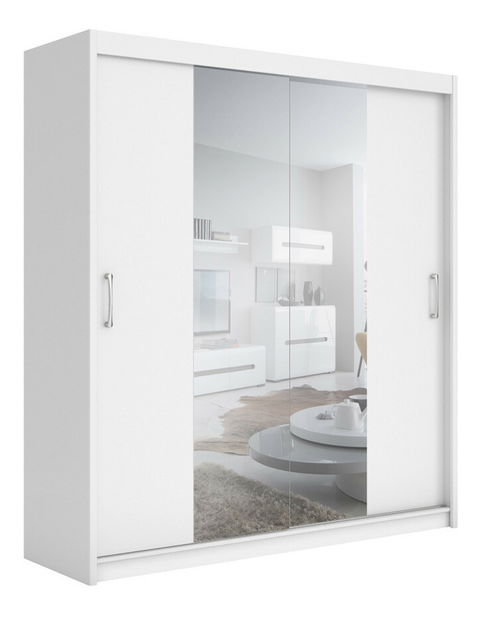 Šatníková skriňa BRW Elda F38/200/26 (biela)