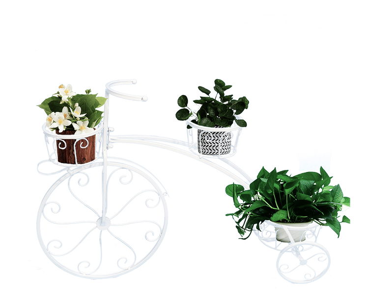 Ghiveci de flori motiv bicicletă în stil retro