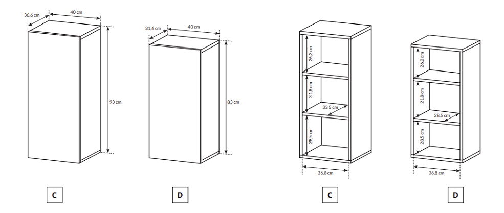 Mobilier living Trelop (alb + stejar craft auriu)