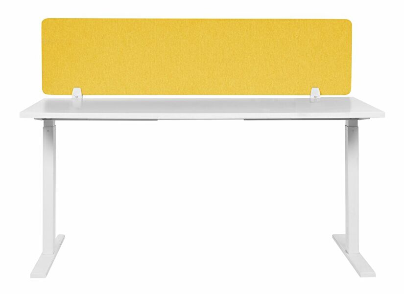 Panou separator birou 130 x 40 cm Walda (galben) 