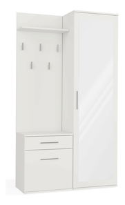 Predsieňová zostava Dialogos 1 (biela) (so zrkadlom)