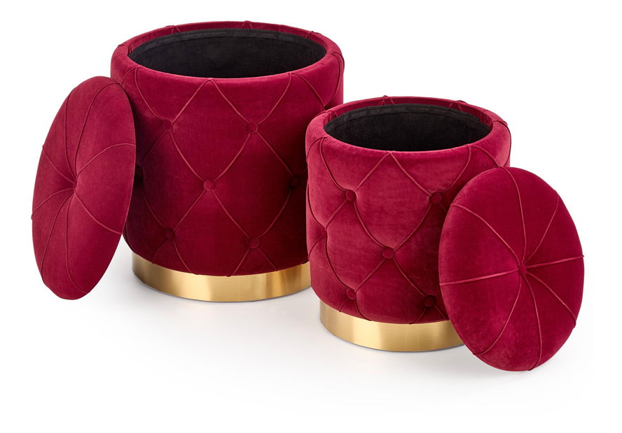 Set 2 ks. taburetiek Phillis (bordová)