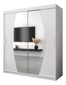 Ruhásszekrény 180 cm Eclipse (matt fehér + matt fehér)