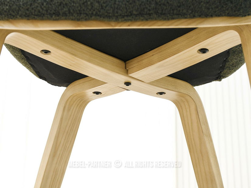 Scaun sufragerie Lamparas (verde + stejar)